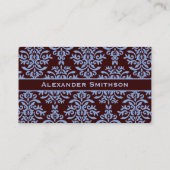 Carte De Visite Monogramme S Brown et bleu (Dos)