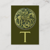 Carte De Visite MONogramme SAINT GEORGE ET DRAGON MEDALLION (Dos)