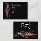 Carte De Visite Monogramme SAINT GEORGE, noir (Devant / Derrière)