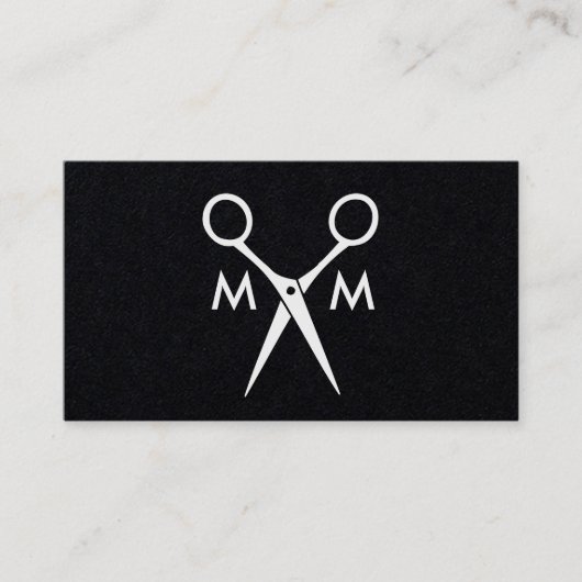 Carte De Visite Monogramme Salon Shears (Devant)