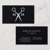 Carte De Visite Monogramme Salon Shears (Devant / Derrière)