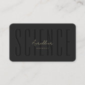 Carte De Visite Monogramme scientifique moderne Black Gold (Devant)