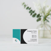 Carte De Visite Monogramme semi-circulaire (Debout devant)