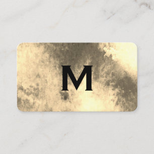 Carte De Visite Monogramme Sepia Grunge