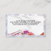 Carte De Visite Monogramme Serif | Aquarelle broyée (Dos)