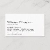 Carte De Visite Monogramme Serif | Arrière - plan de lignes graphi (Dos)