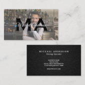 Carte De Visite Monogramme Serif | Barre (Devant / Derrière)