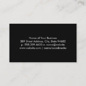 Carte De Visite Monogramme Serif | Monogramme (Dos)