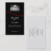 Carte De Visite Monogramme, Services de conseil, swosh rouge (Devant / Derrière)