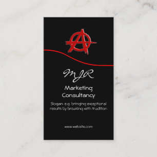 Carte De Visite Monogramme, signe d'anarchie du marketing rouge, c