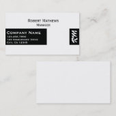 Carte De Visite Monogramme simple (Devant / Derrière)