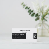 Carte De Visite Monogramme simple (Debout devant)