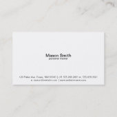 Carte De Visite Monogramme simple (Bleu de France) (Dos)