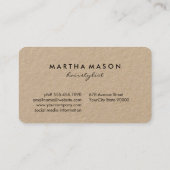 Carte De Visite Monogramme simple de Shears de Salon (Dos)