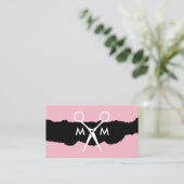 Carte De Visite Monogramme simple de Shears de Salon (Debout devant)