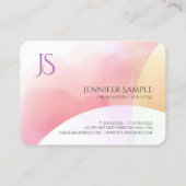 Carte De Visite Monogrammé Simple Élégant Moderne Coloré tendance (Dos)