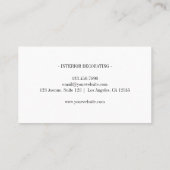 Carte De Visite Monogramme Simple Élégant Professionnel Minimalist (Dos)