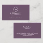 Carte de visite Monogramme simple - Groupement (Devant / Derrière)