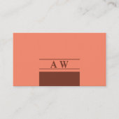 Carte De Visite Monogramme simple, minimaliste (Devant)