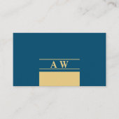 Carte De Visite Monogramme simple, minimaliste (Devant)