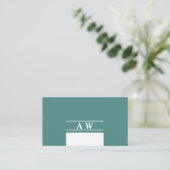 Carte De Visite Monogramme simple, minimaliste (Debout devant)