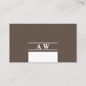 Carte De Visite Monogramme simple, minimaliste (Devant)