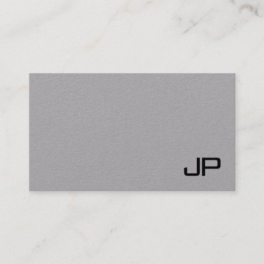 Carte De Visite Monogramme Simple Modèle Moderne Élégant (Devant)