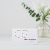 Carte de visite Monogramme simple moderne (Debout devant)