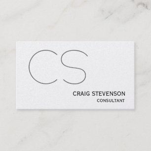 Carte de visite Monogramme simple moderne
