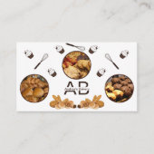 Carte De Visite Monogramme simple moderne Boulangerie professionne (Devant)