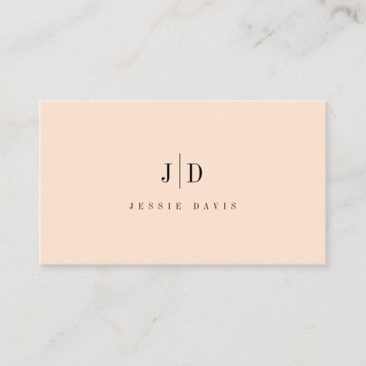 Carte De Visite Monogramme Simple Professionnel Moderne  (Devant)