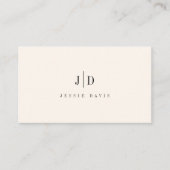 Carte De Visite Monogramme Simple Professionnel Moderne (Devant)