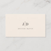Carte De Visite Monogramme Simple Professionnel Moderne  (Devant)
