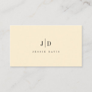 Carte De Visite Monogramme Simple Professionnel Moderne