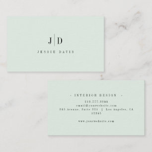 Carte De Visite Monogramme Simple Professionnel Moderne