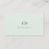 Carte De Visite Monogramme Simple Professionnel Moderne (Devant)