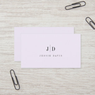 Carte De Visite Monogramme Simple Professionnel Moderne