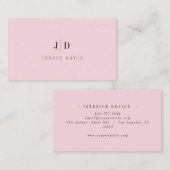 Carte De Visite Monogramme Simple Professionnel Moderne  (Devant / Derrière)