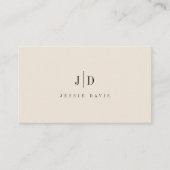 Carte De Visite Monogramme Simple Professionnel Moderne (Devant)