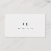 Carte De Visite Monogramme Simple Professionnel Moderne  (Devant)