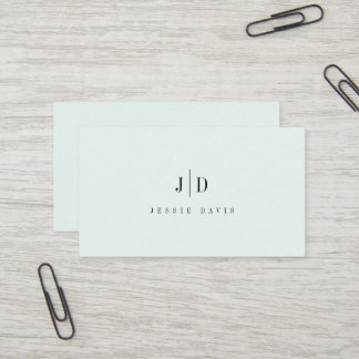 Carte De Visite Monogramme Simple Professionnel Moderne