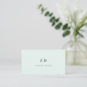 Carte De Visite Monogramme Simple Professionnel Moderne (Debout devant)