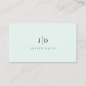 Carte De Visite Monogramme Simple Professionnel Moderne (Devant)