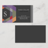 Carte De Visite Monogramme simple simple moderne professionnel de (Devant / Derrière)