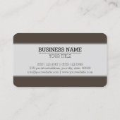 Carte De Visite Monogramme simple Taupe foncé Arrière - plan (Dos)