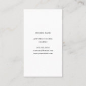 Carte De Visite Monogramme Simple Texture Gris Clair Professionnel (Dos)