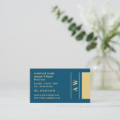Carte De Visite Monogramme simpliste, minimaliste (Debout devant)