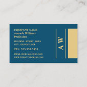 Carte De Visite Monogramme simpliste, minimaliste (Devant)
