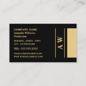 Carte De Visite Monogramme simpliste, minimaliste (Devant)