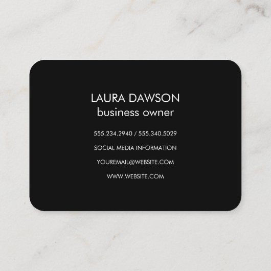 Carte De Visite Monogramme Sliver Glamor Cercle et rayures (Dos)